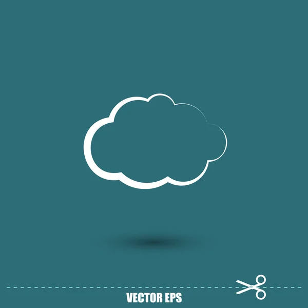 Icône design plat Cloud — Image vectorielle