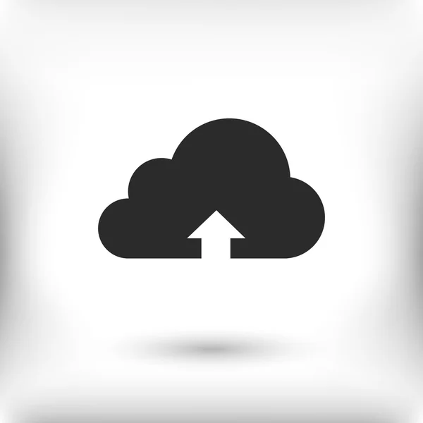 Σύννεφο υπολογιστών upload εικονίδιο — Διανυσματικό Αρχείο