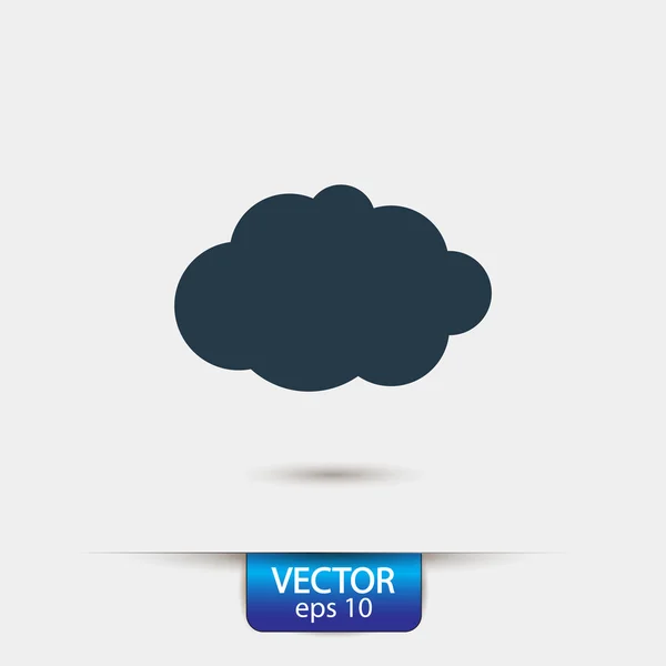 Nube icono de diseño plano — Vector de stock