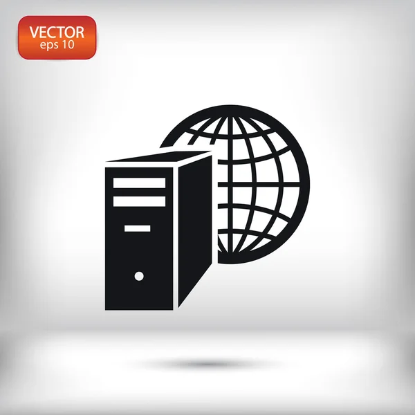 Icono del servidor informático — Vector de stock