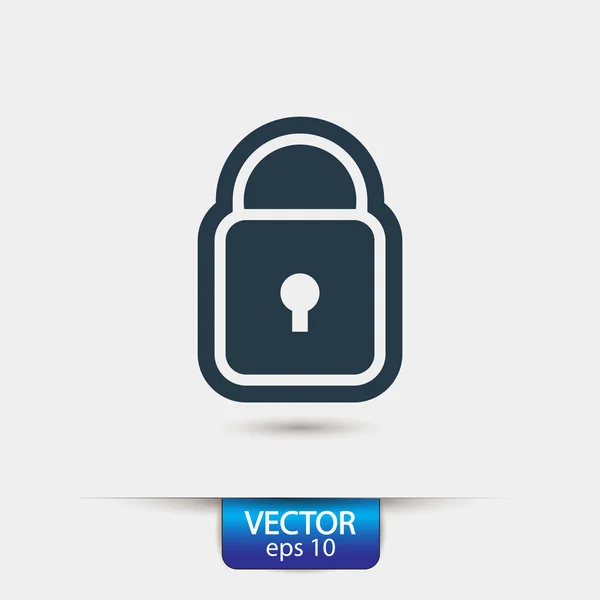 Lock  icon,  Flat design style — Stock Vector