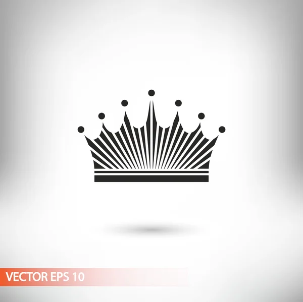 Icono de corona, estilo de diseño plano — Vector de stock