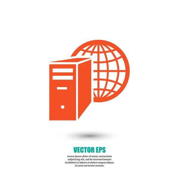 Icono del servidor informático — Vector de stock