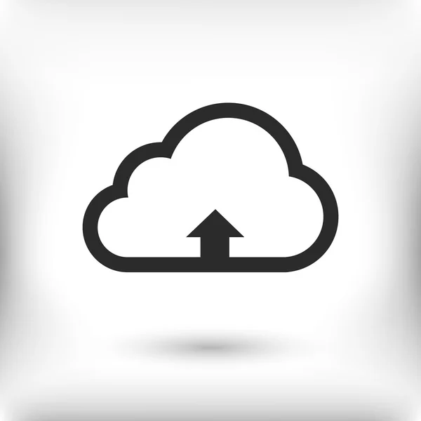 Cloud computing subir icono — Archivo Imágenes Vectoriales