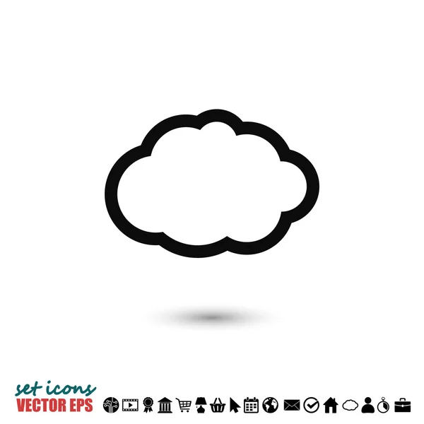 Icône design plat Cloud — Image vectorielle