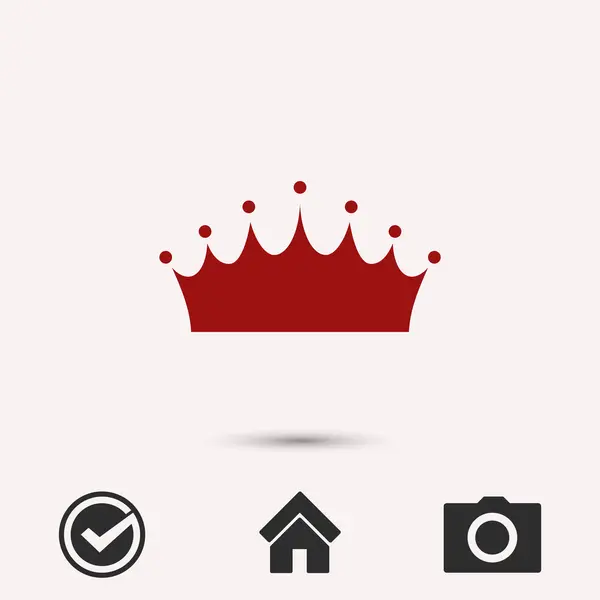 皇冠图标，平面设计风格 — 图库矢量图片