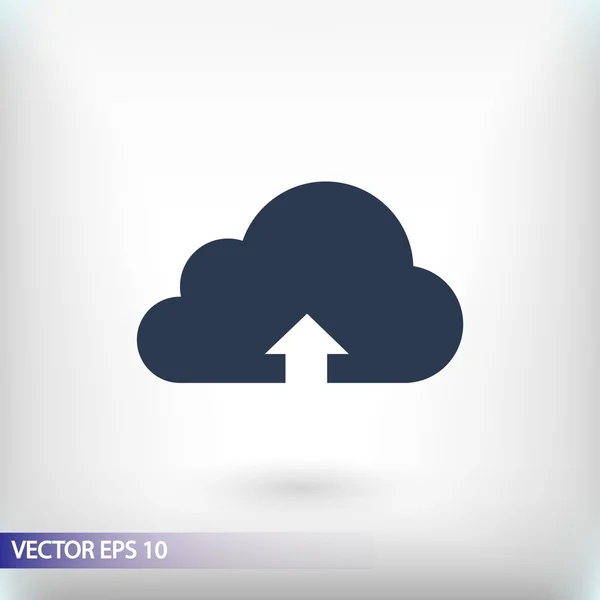 Icona upload cloud computing — Vettoriale Stock