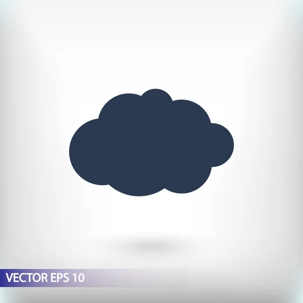 Nube icono de diseño plano — Vector de stock