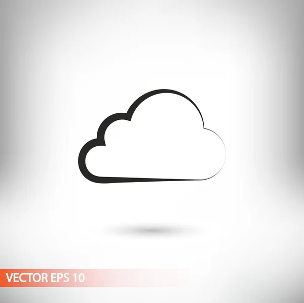 Nube icono de diseño plano — Vector de stock