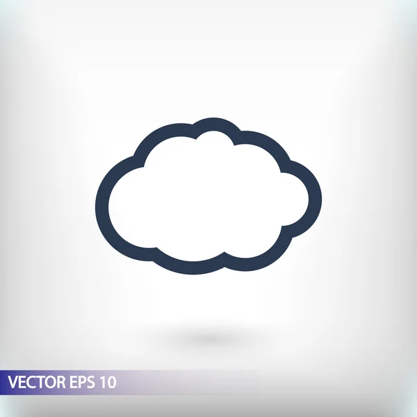 Cloud flat design icon — Stock Vector