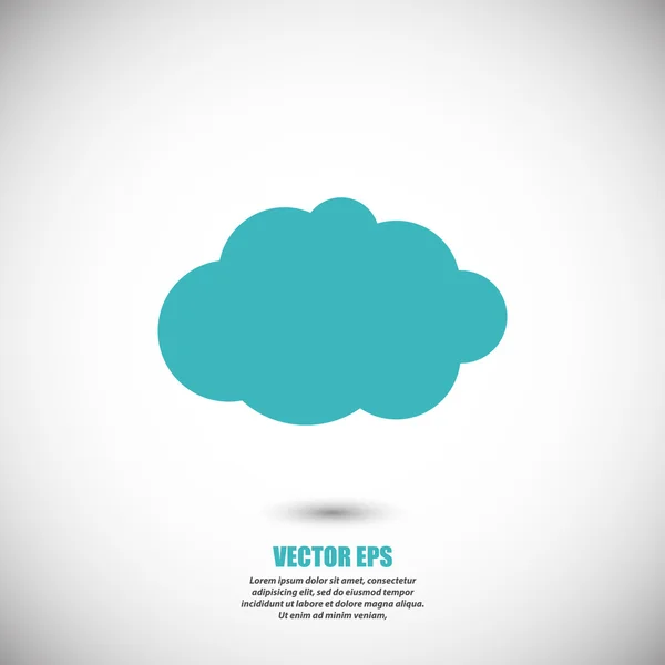 Nube icono de diseño plano — Vector de stock