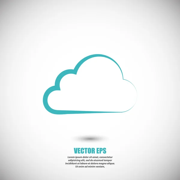 Icône design plat Cloud — Image vectorielle