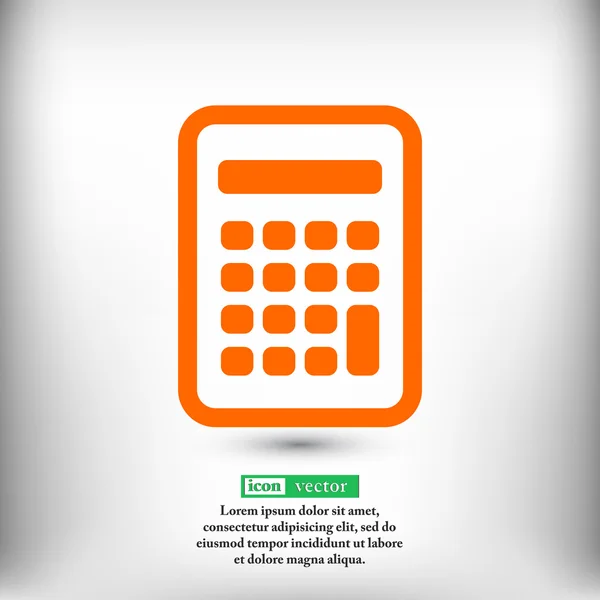 Calculator icon Flat design — Stock Vector