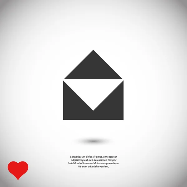 Correo plano icono de diseño — Vector de stock