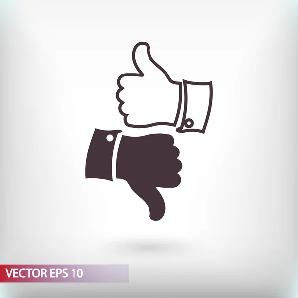 Hüvelykujj-fel-le ikonok — Stock Vector
