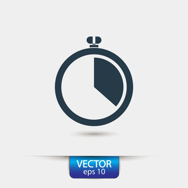 Stopwatch flat design icon — Stock Vector
