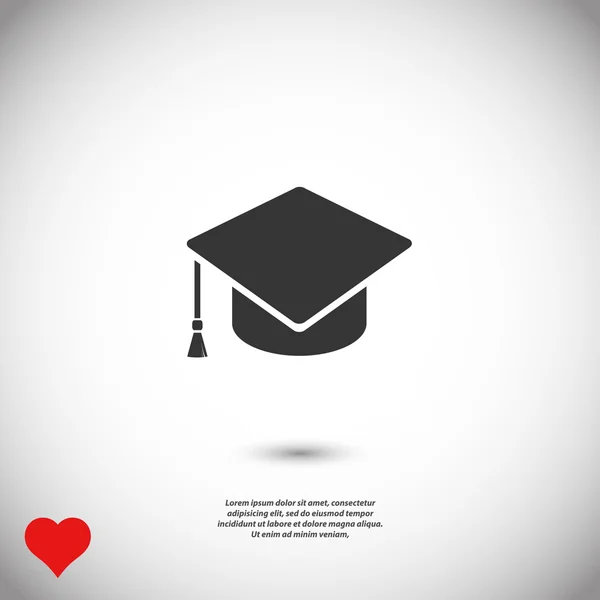 Icono de la tapa de graduación — Vector de stock