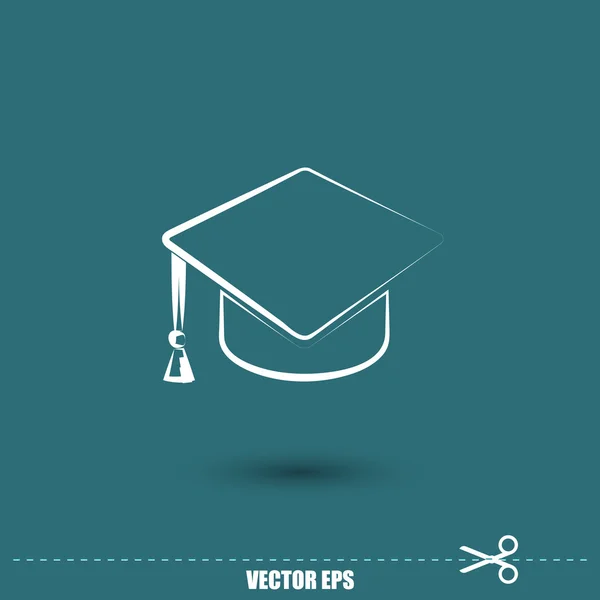 Icône de chapeau de graduation — Image vectorielle