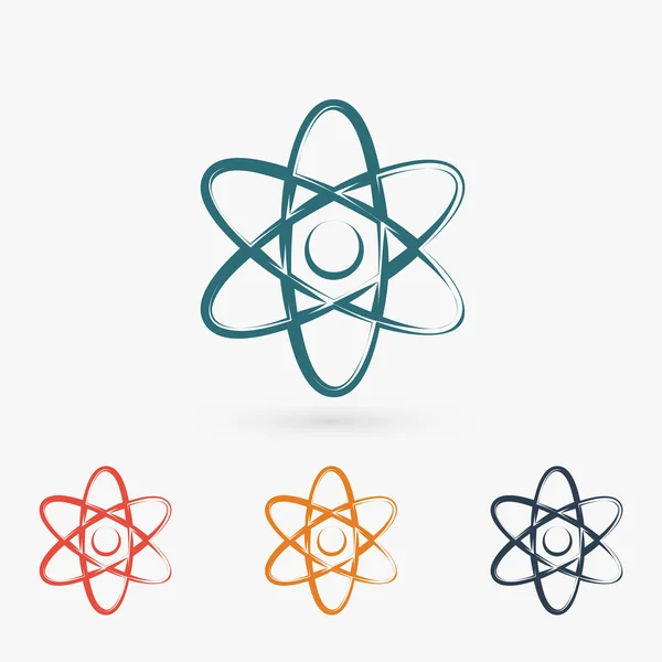 Atom icon. flat design — Stock Vector