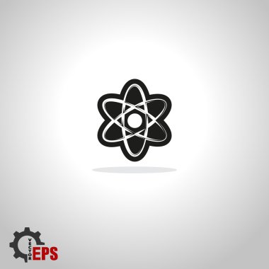 Atom simgesi. düz tasarım
