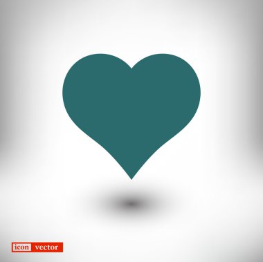 kalp simgesi, düz tasarım