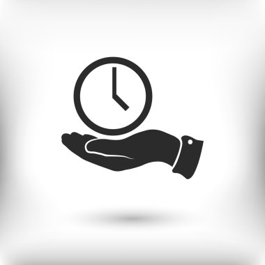 Saat düz tasarım simgesi