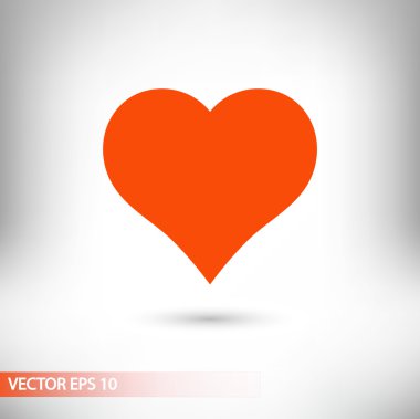 kalp simgesi, düz tasarım