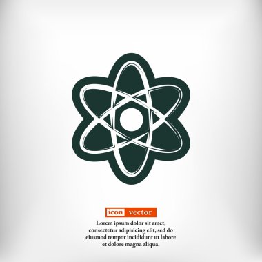 Atom simgesi. düz tasarım