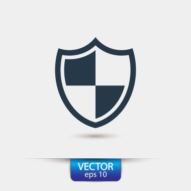 Kalkan kutsal kişilerin resmi, düz tasarım stili