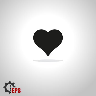 kalp simgesi, düz tasarım