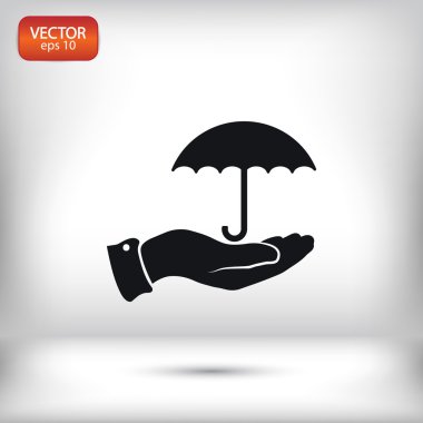 El simgesi olan şemsiye