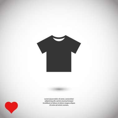 Tshirt düz simgesi
