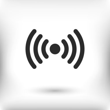 Kablosuz simgesi, düz tasarım stili