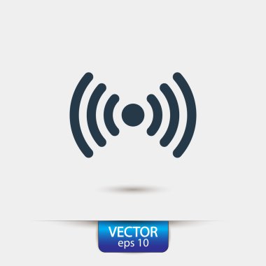 Kablosuz simgesi, düz tasarım stili