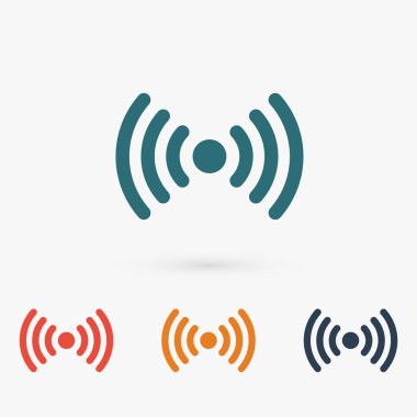 Kablosuz simgesi, düz tasarım stili