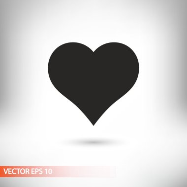 kalp simgesi, düz tasarım