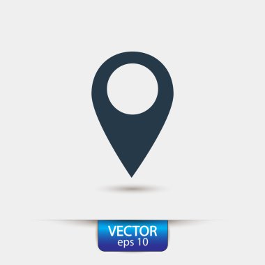 harita işaretçisi düz simgesi