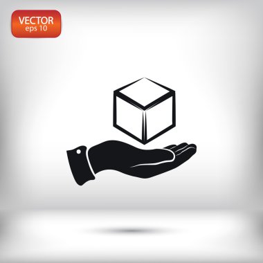 Küp logo tasarım simgesi