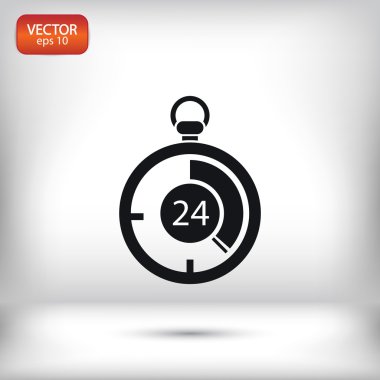 Kronometre düz tasarım simgesi