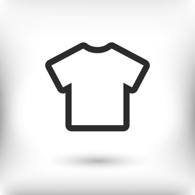 Tshirt düz simgesi
