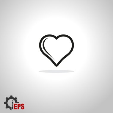 kalp simgesi, düz tasarım