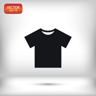 Tshirt düz simgesi
