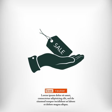 Satılık etiketi simgesi