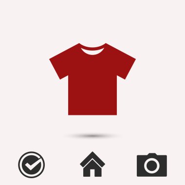 Tshirt düz simgesi