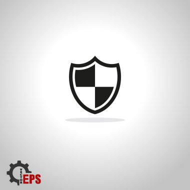 Kalkan kutsal kişilerin resmi, düz tasarım stili