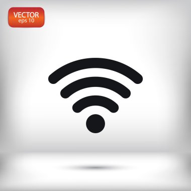 Kablosuz simgesi, düz tasarım stili