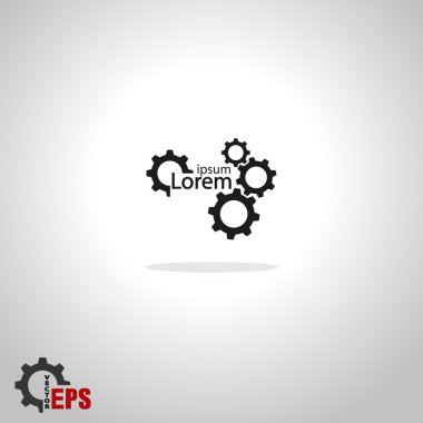 Gears'ı simgesi, düz tasarım stili