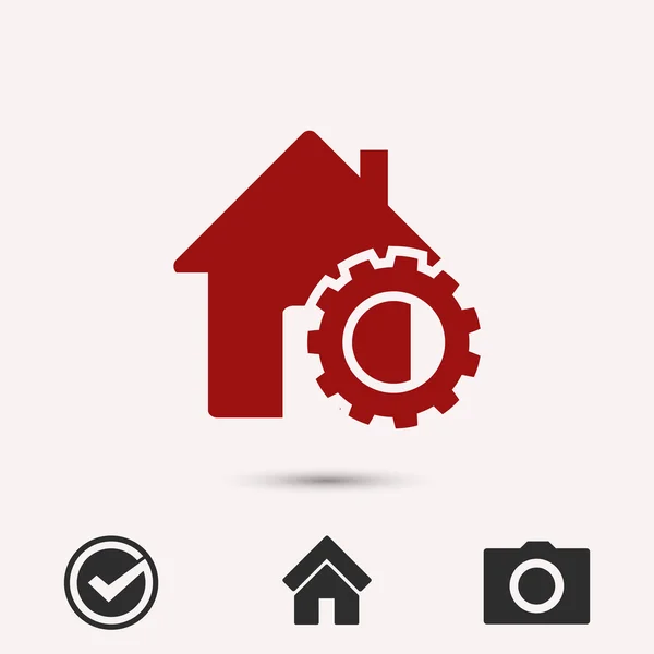 Setting parameters, house icon — Stock Vector