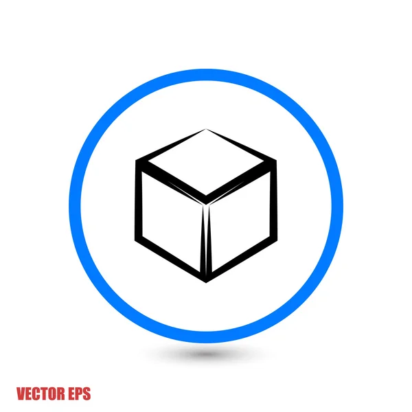 Icône design logo cube — Image vectorielle