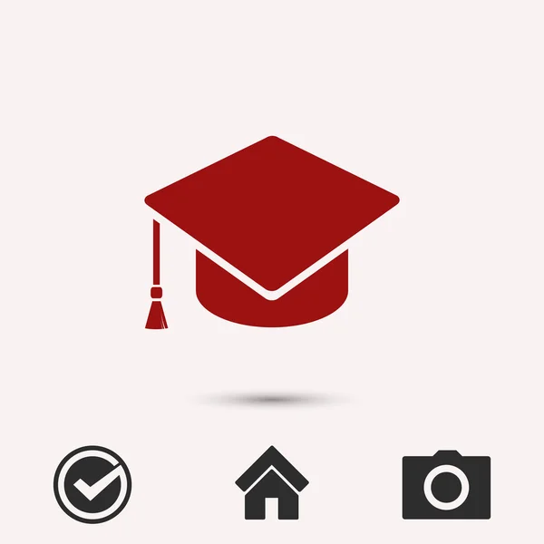 Icono de la tapa de graduación — Vector de stock